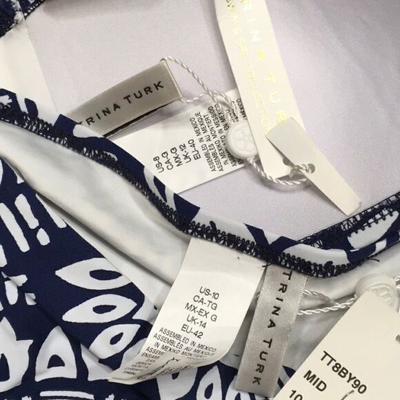 ..Trina Turk blue and white bikini. 12/10. NWT - Picture 9 of 13